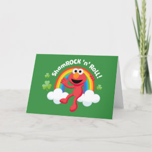Tarjeta Festiva Elmo   Shamrock 'n' Roll Arcoiris