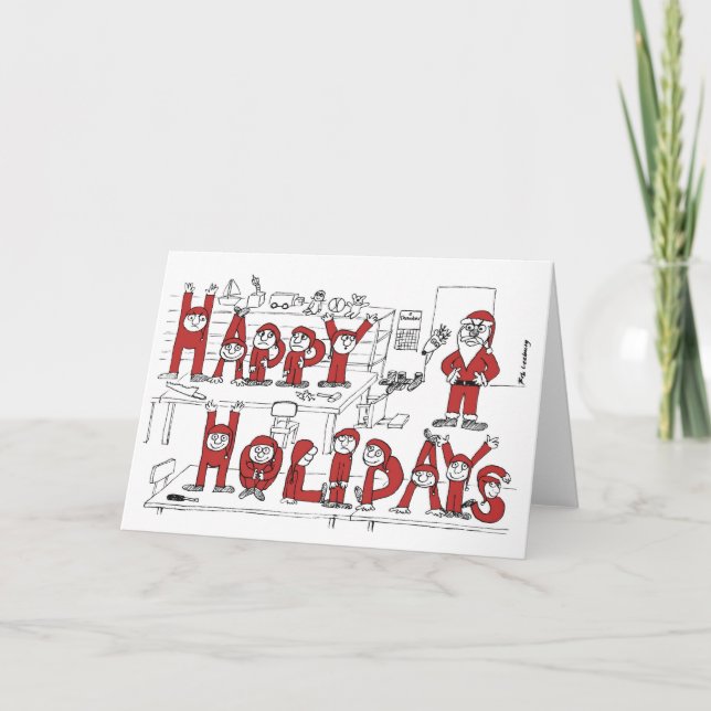Tarjeta Festiva Elves (Anverso)