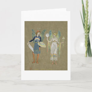 Tarjeta Festiva Elves and Fairy Painters, from 'The Snowman' 1899