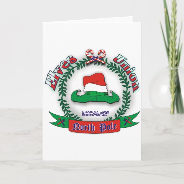 Tarjeta Festiva Elves Union Navidades (Anverso)