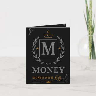 Tarjeta Festiva "Emblema Real NMKY – Diseño de Cresta con Monogram