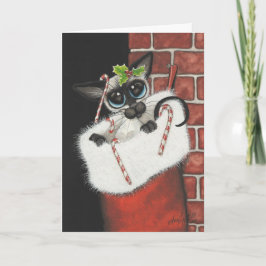 Tarjeta Festiva Embutidora siamesa de la media