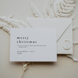 Tarjeta Festiva EMELIA Biblia Fácil Negra versus Navidades religio