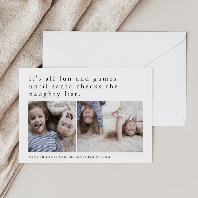 Tarjeta Festiva EMELIA Black Hilarious Photo Funny Navidades (EMELIA Black Hilarious Photo Funny Christmas Holiday Card)