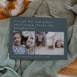 Tarjeta Festiva EMELIA Blue Hilarious Photo Funny Navidades