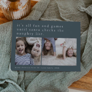 Tarjeta Festiva EMELIA Blue Hilarious Photo Funny Navidades