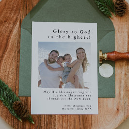 Tarjeta Festiva EMELIA Familia Negra Foto Dios Navidades Cristiano