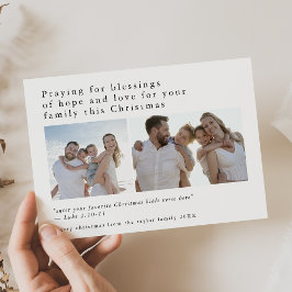 Tarjeta Festiva EMELIA Foto Única de la Biblia Negra Cita a Navida