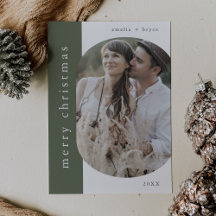 EMELIA Green Xmas Grey Photo Merry Christmas