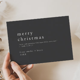 Tarjeta Festiva EMELIA Gris Fácil Biblia versus Navidades religios