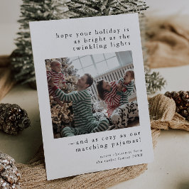 Tarjeta Festiva EMELIA Navidades graciosos de foto familiar de Bla