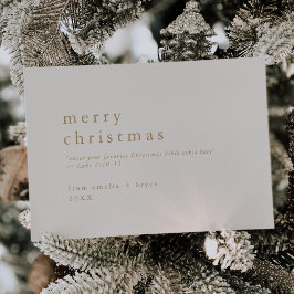 Tarjeta Festiva EMELIA Oro Fácil Biblia versus Navidades religioso