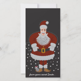 Tarjeta Festiva emergente personalizado de Santa DIY