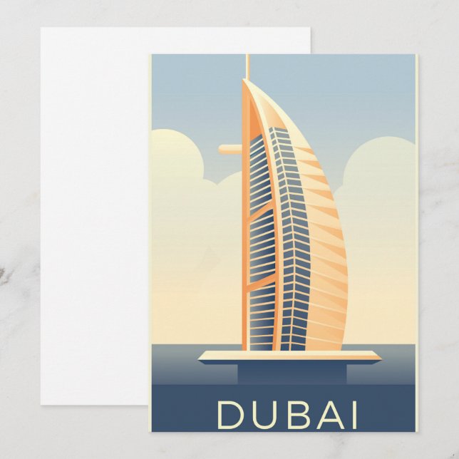Tarjeta Festiva Emiratos Árabes Unidos de Dubai (Anverso / Reverso)