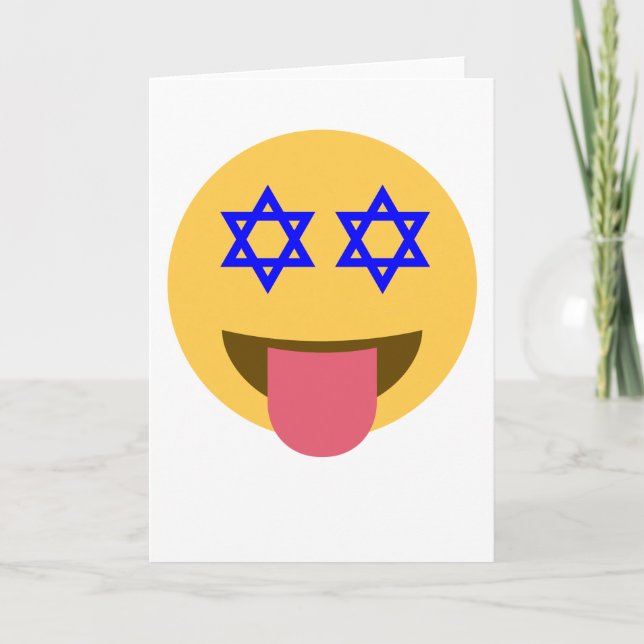 Tarjeta Festiva emoji chanukkah hanukkah (Anverso)