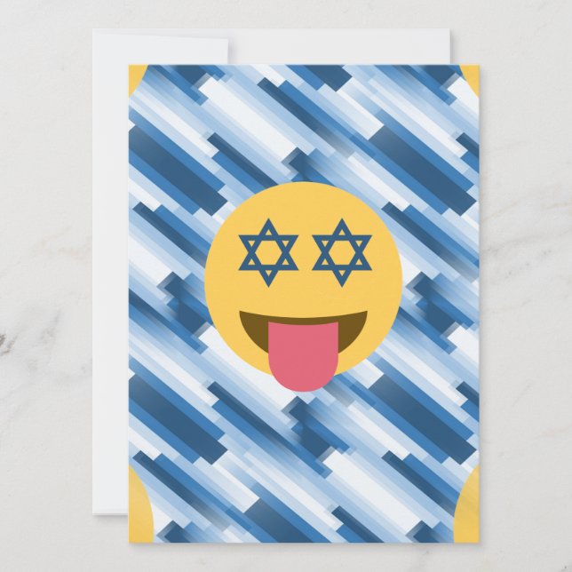 Tarjeta Festiva emoji hanukkah chanukkah (Anverso)
