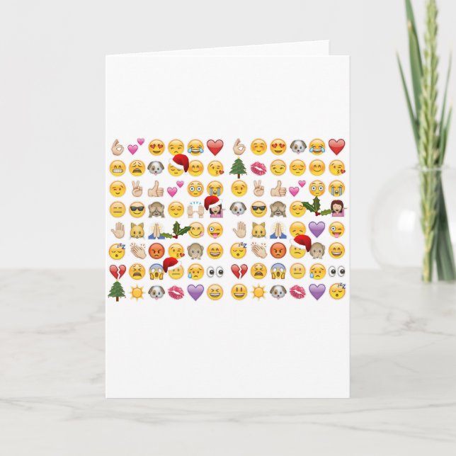 Tarjeta Festiva emojis navidades (Anverso)