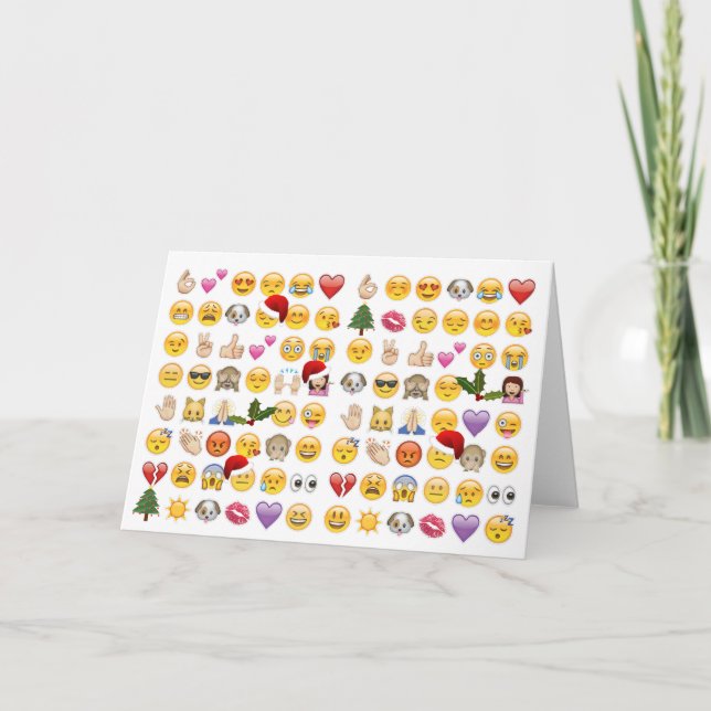 Tarjeta Festiva emojis navidades (Anverso)