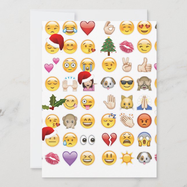 Tarjeta Festiva emojis navidades (Anverso)