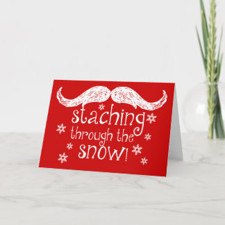 Tarjeta Festiva empapando la nieve