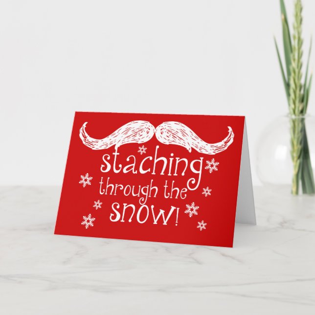 Tarjeta Festiva empapando la nieve (Anverso)