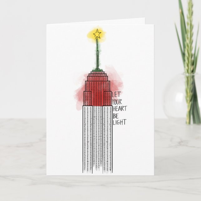 Tarjeta Festiva Empire State Navidades (Anverso)