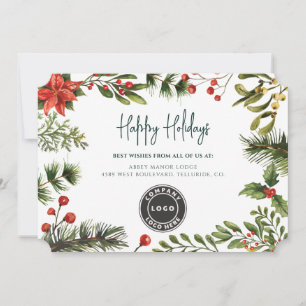 Tarjeta Festiva Empleados de Navidades de logotipos de empresas