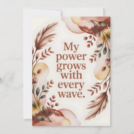 Tarjeta Festiva Empowering Labor Wave Affirmation Art
