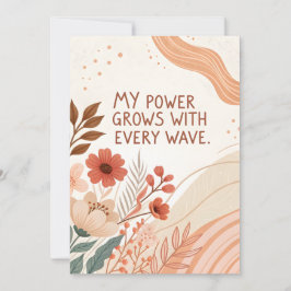 Tarjeta Festiva Empowering Pregnancy Wave Strength Art
