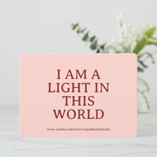 Tarjeta Festiva Empowering Self-Love Card – Custom Gift for Her (Anverso de pie)