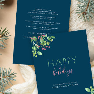 Tarjeta Festiva Empresa de negocios Happy Holidays