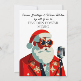 Tarjeta Festiva Empresa personalizada Jolly Santa Claus
