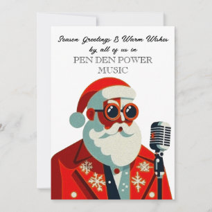 Tarjeta Festiva Empresa personalizada Jolly Santa Claus