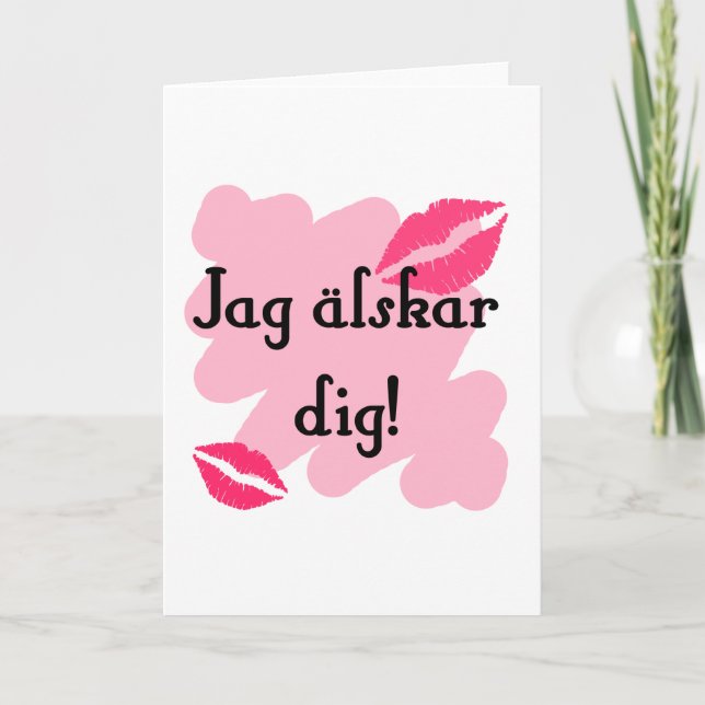 Tarjeta Festiva Empuje älskar de la punta - sueco (Anverso)