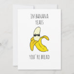 Tarjeta Festiva En Banana Years Funny Birthday<br><div class="desc">Graciosa tarjeta de felicitación de cumpleaños para su persona! No hace falta esperar a que la tarjeta llegue al correo,  ya que se puede adquirir inmediatamente después de comprarla e imprimirla.</div>