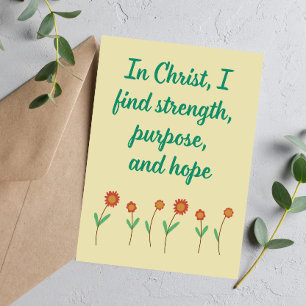 Tarjeta Festiva En Cristo encuentro fuerza de afirmación cristiana