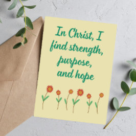 Tarjeta Festiva En Cristo encuentro fuerza de afirmación cristiana