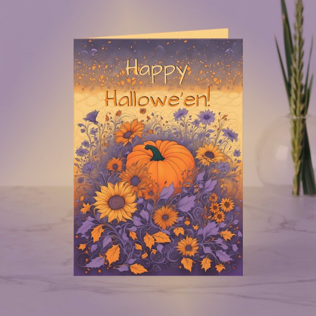 Tarjeta Festiva En el Jardín de Halloween (Subido por el creador)