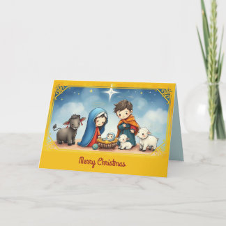 Tarjeta Festiva En el Manger