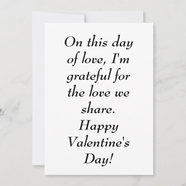 Tarjeta Festiva En Este Día De Amor (Anverso)