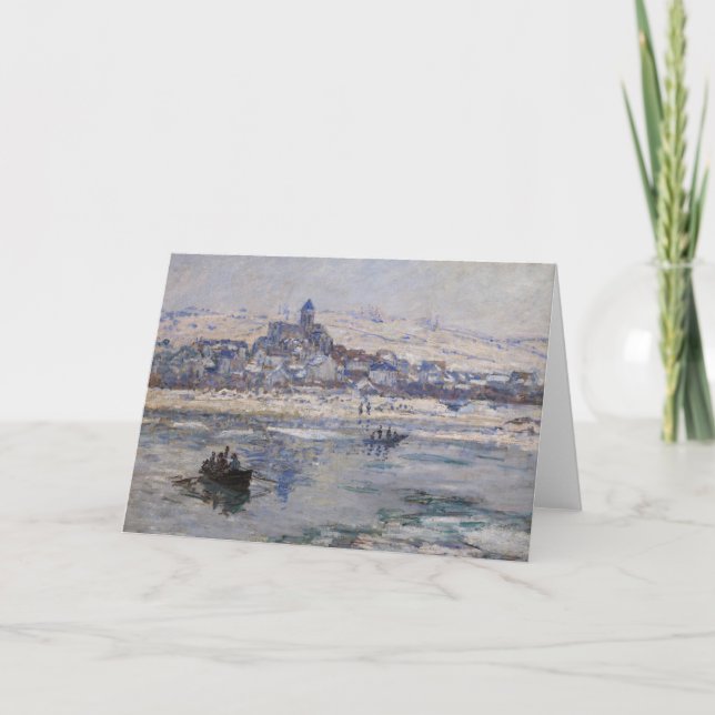 Tarjeta Festiva En Hiver de Vetheuil (Anverso)