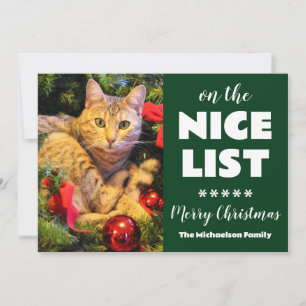 Tarjeta Festiva En la lista de Navidades de Niza foto de Mascota d