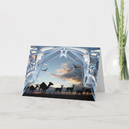 Tarjeta Festiva En la manera a Belén