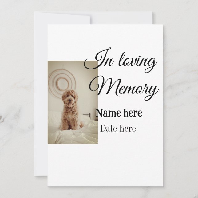 Tarjeta Festiva En la memoria amorosa mantener el recuerdo añadir  (Anverso)