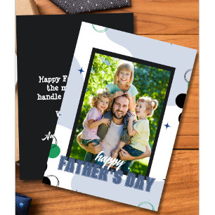 Tarjeta Festiva En número pero amado Día del Padre Fotográfico