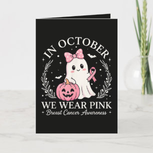 Tarjeta Festiva En Octubre Nosotros Vestimos Fantasma Rosa de Hall