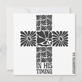 Tarjeta Festiva En su momento cruz cristiana carta fe cristiana