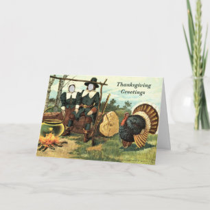 Tarjeta Festiva En Tu Cara Un Viejo Día De Acción De Gracias...