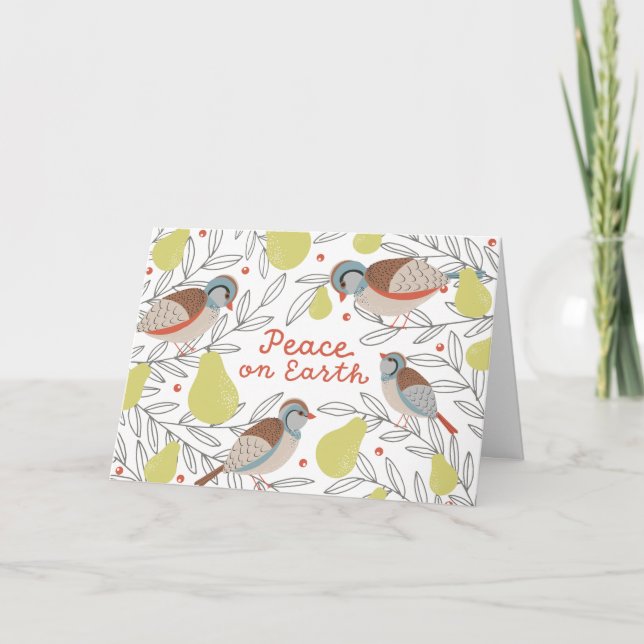 Tarjeta Festiva En un árbol perezoso (Anverso)