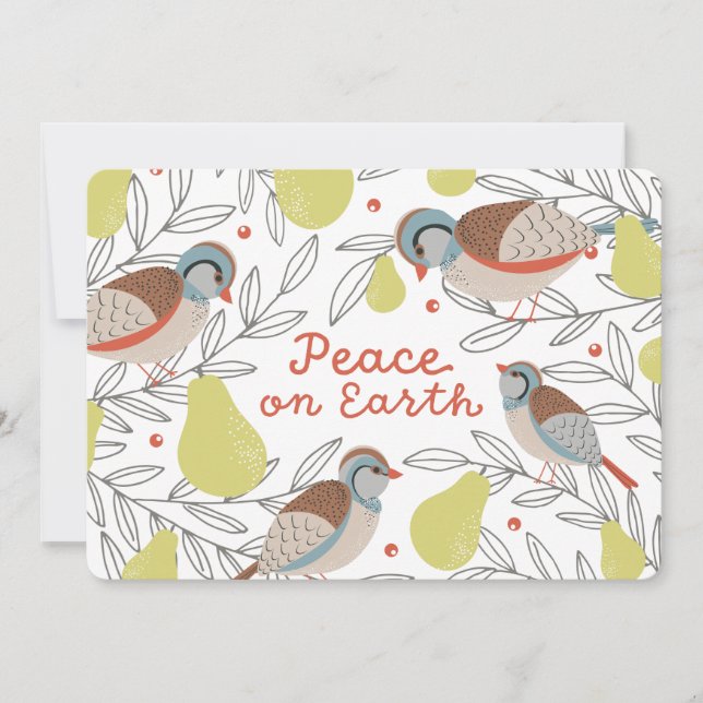 Tarjeta Festiva En un Peral (Anverso)